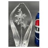 Mats Jonasson Lead Crystal Flower Sculpture