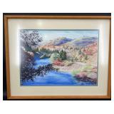 Vntg Original Plein Air Landscape Painting Framed