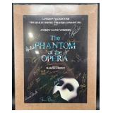 Vntg Phantom of Opera Poster Framed, Cast Signed