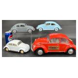 Vintage Jim Beam VW Decanter, 3 Diecast VW Models