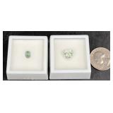 .55ct Green Labradorite & 2.10ct Prasiolite