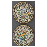 2 Sevillarte Hand-Painted Ceramic Decor Plates