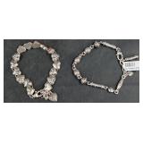 2 Brighton Bracelets - Charter Etched & Hearts
