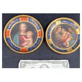 2 Italian Florence Raphael Madonna Decor Plates