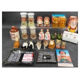 Vntg Salt Pepper Shakers, Nevada Casino Ashtrays+