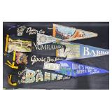 8 Vntg Souvenir Travel Pennants - Yukon, Alaska +