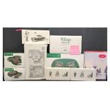 9 Holiday Village Accessory Pieces - Dept 56 +