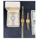 3 Vntg Lindenwold Watches w Bling Accents