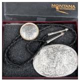 Montana Silversmiths Buckle & Bolo Tie Set