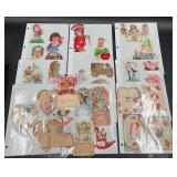 Vintage Valentines Cards-Die Cut Lace, Standees+