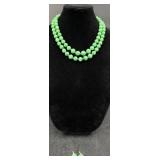 Vntg Sterling Silver Beaded Necklace & Earrings