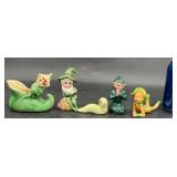 Vintage Ceramic Pixie Elf Figurines & Planters