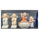 Hummel Holy Water Wall Pocket & Angel Figurines