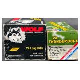 .22 Cal Ammo Cartridges - Wolf & Remington