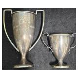 2 Antq Silver Plated Trophies-1922 NYBC, Pairpoint
