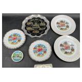 Vintage Knottï¿½s Berry Farm Souvenir Plates,Tray