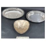 3 Silver Plated Serving Platters- Caravelle,