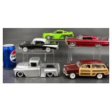 5 Diecast Model Cars - Ford & Chevy