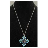 Murano Glass Millefioriï¿½Cross Pendant Necklace