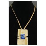 Modernist-Style Lapis Lazuli Pendant Necklace