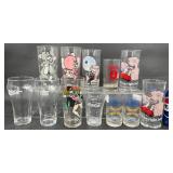 Vntg Pepsi, Coca-Cola & Pizza Hut Drinking Glasses