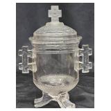 La Belle Glass 1879 Queen Anne Sugar Bowl EAPG