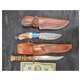 2 Hunting Knives w Sheaths