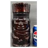 Vintage Native American Amber Glass Humidor Jar