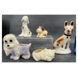Vintage Ceramic Dog Figurines & Planters - Brazil+