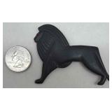 Vintage Art Deco Black Egyptian Lion Brooch