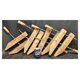 4 Vintage Jorgensen Wooden Clamps w Threaded