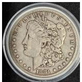 1881 Morgan Silver Dollar Coin Fine
