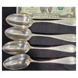 4 Matching Sterling Silver Tablespoons