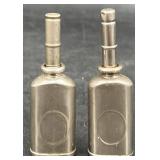 2 Antique Mini Precision Pocket Oiler Oil Cans USA
