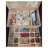 Jewelry Box w Assorted Fashion Jewelry