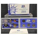 2001 US Mint Proof Set w State Quarters & COA