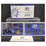2000 U.S. Mint Proof Set w Quarters & Certificate