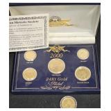 2000 U.S. Coin Set w 24kt Gold Plating & Extra