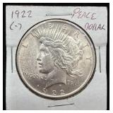 1922 U.S. Peace Silver Dollar Coin FINE