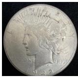 1922 U.S. Peace Silver Dollar Coin AC