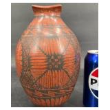 Mata Ortiz Terracotta Pottery Vase, Artist Signed