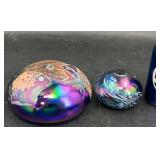 2ï¿½Glasshouseï¿½Iridescent Studio Art Glass Oil Lamps