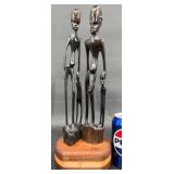 Vintage African Ironwood Family of 4 Sculpture