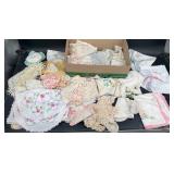 Vintage Doilies, Hankies - Embroidered, Crocheted