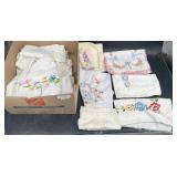 Vintage Embroidered Tablecloths & Linens