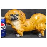1941 Chalkware Painted Ceramic Dog Figurine