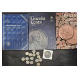 3 Wheat Penny Albums & Steel Pennies