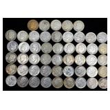 50 U.S. Silver Dimes - 1940