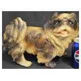 Vintage Sandcasted Pekingese Figure Bank