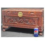 Vintage Camphor Wood Hand Carved Box